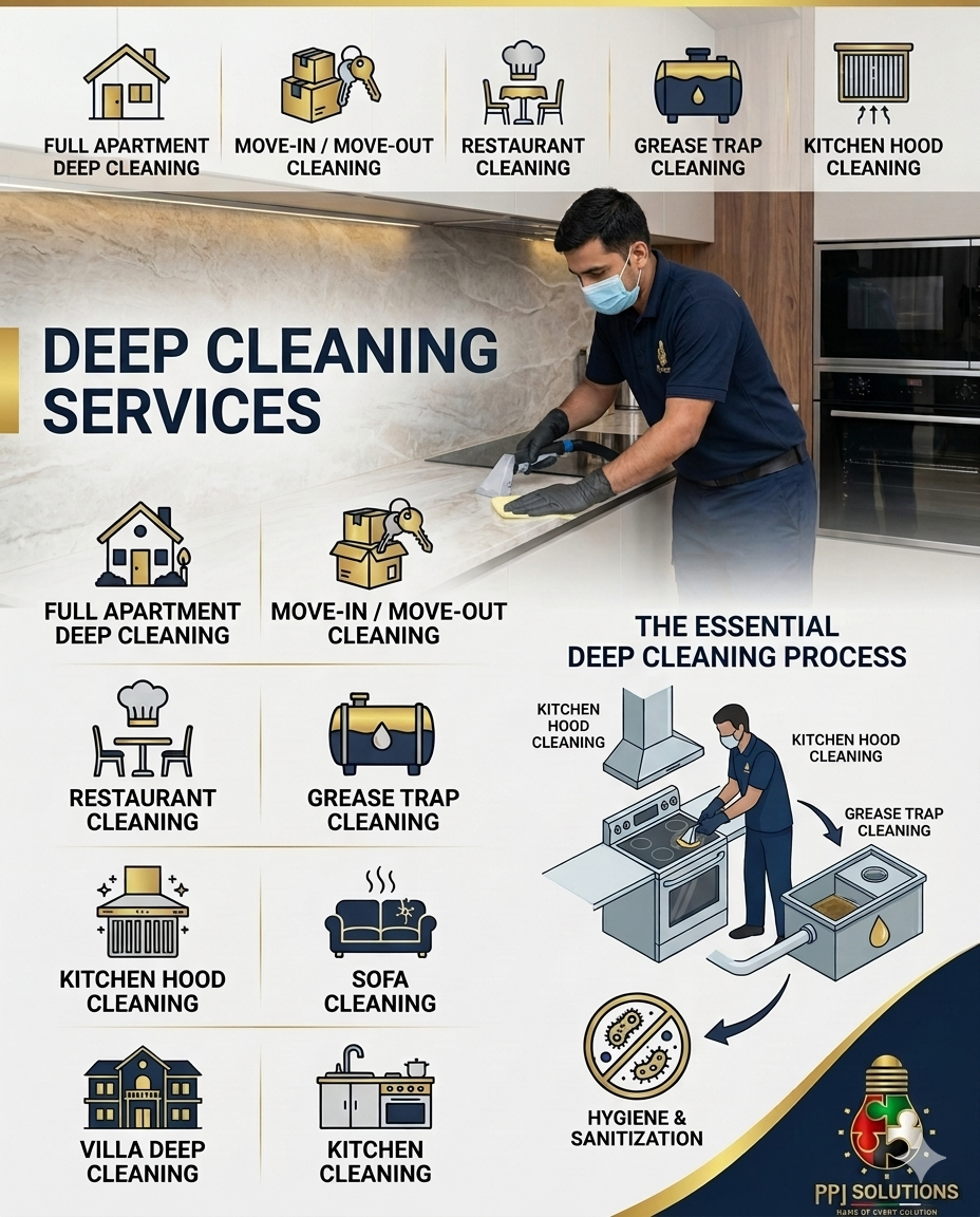 What is Included in Our Comprehensive Deep Cleaning Services in Mussafah